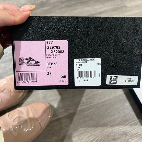 Chanel Pale Pink Nude Espadrilles Size 37 - Picture 9 of 11